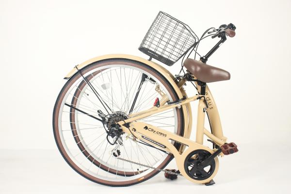 Comfortable Saddle Folding Road Bike High Carbon Steel Frame Folded 26 Inches
