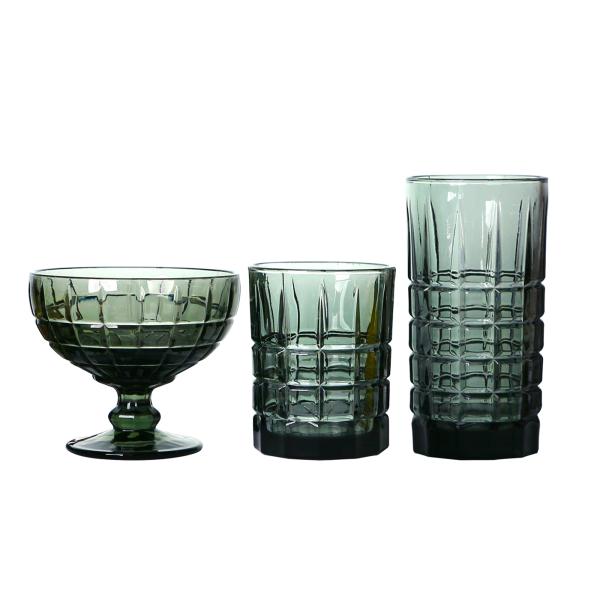 Solid Blue 290ml 900mm Crystal Colored Whisky Glasses FDA Certification