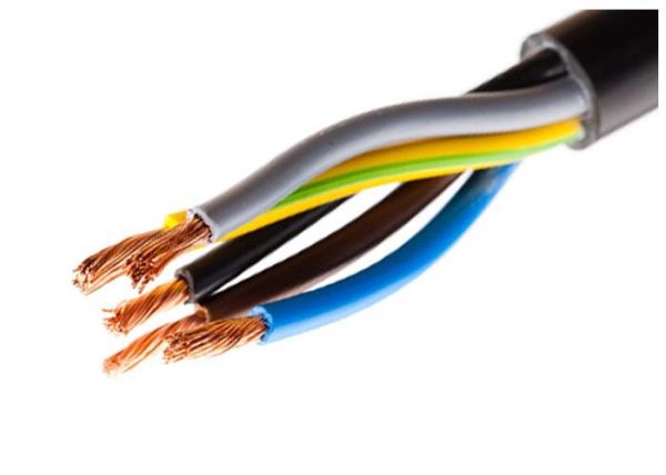 Five Cores Electrical Cable Wire Commercial PVC Insulation Wire ISO Approval