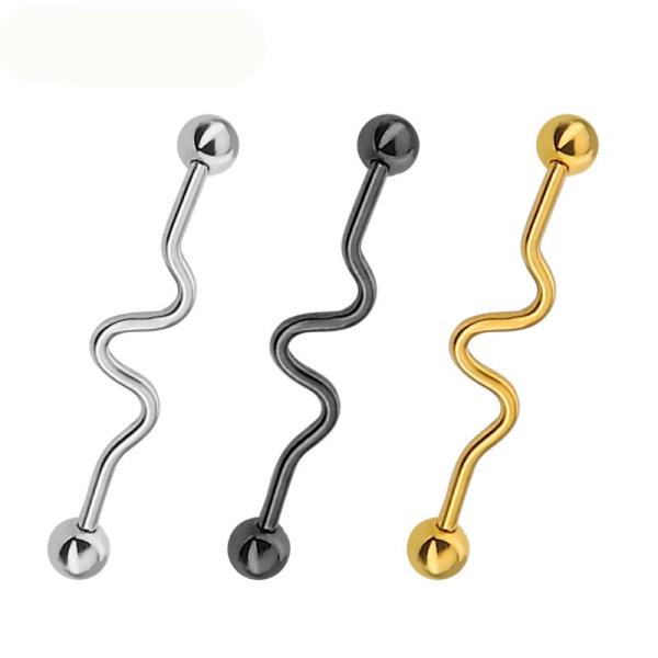 Wholesale Body Piercing Jewelry Surgical Steel Industrial Barbells Earring Jewelry