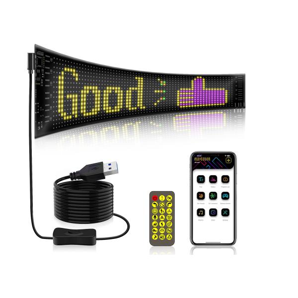 16*64 Écran LED flexible Affichage extérieur Panneau imperméable à l'eau Fenêtre