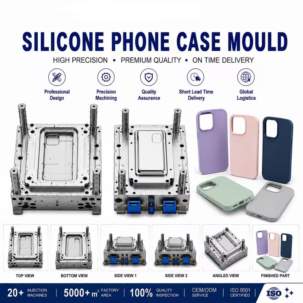 Custom Phone Case Injection Mold Manufacturer | Plastic Mobile Phone Case Mold for iPhone & Android