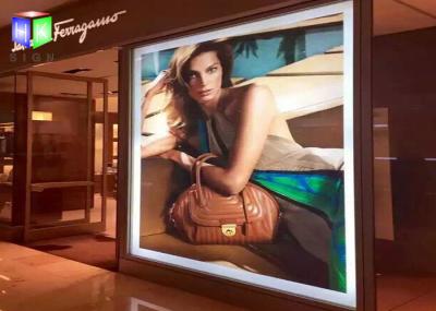 Snap Frame Sign Illuminated Light Box Wall Mounted Artwork Display With Aluminum Profile