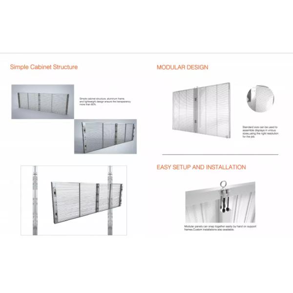 P3.91 Full Color Outdoor LED Curtain Display High Brightness Wall Mounted