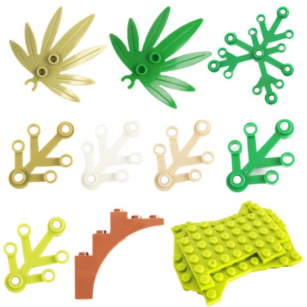Ready to Ship In Stock Fast Dispatch MOC city construction accessories bricks leaves garden forest plants sets christmas