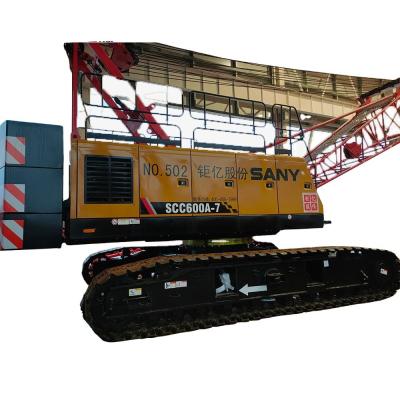 60Ton Max. Lifting Load Crawler Crane SCC600 With Sany Hydraulic Valve In Good Condition