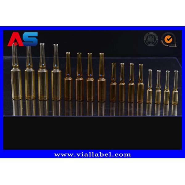 Бутылка ампулы тестостерона 1ml печатая ясный Amp с напечатанными декоративными кольцами