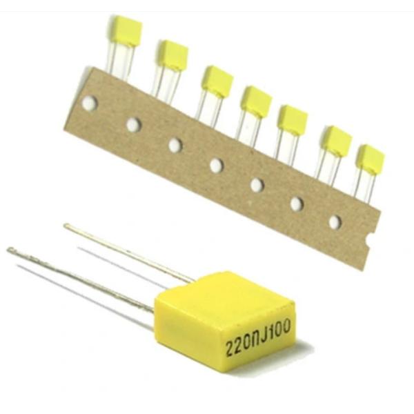 Polyester Box Type Capacitor Metallized Film Capacitior 104J100V  P5 Ammo