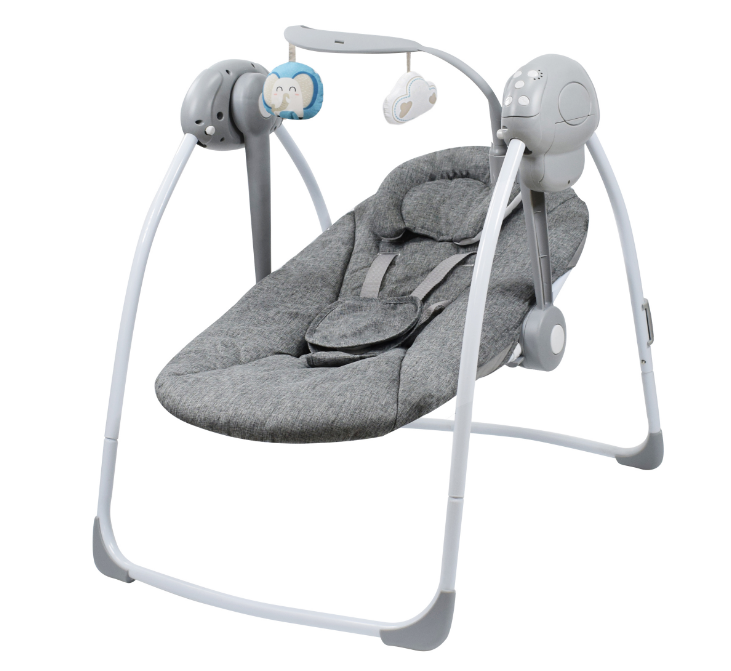 25Lbs Newborn Bouncer Swing 3 Speed Infant Rocker Swing Gray