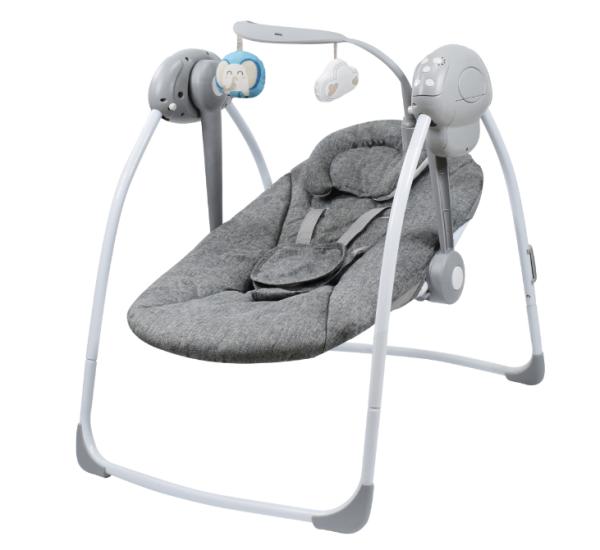 25Lbs Newborn Bouncer Swing 3 Speed Infant Rocker Swing Gray