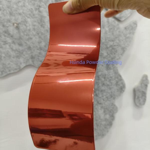 Hsinda Copper Brass Illusion Chrome Powder Coat Paint Bronze Electrostatic Polyester Powder Coating for Metals