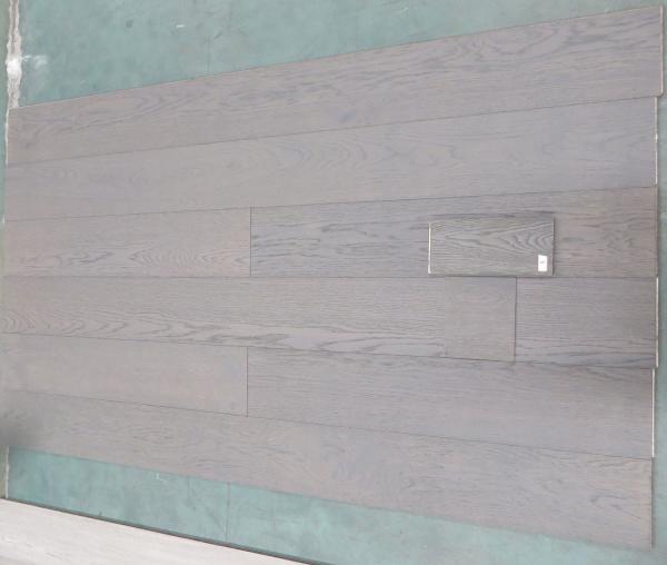dark gray European Oak multi ply wood flooring with character grade