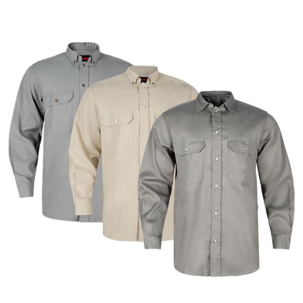 Cotton Flame-Resistant Fabric Shirt Fireproof Arc-Resistant Shirt  American Style Flame-Resistant Workwear