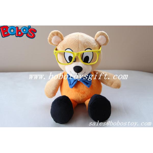 Custom Mascot Bear Toy Stuffed Bear Animal With Glass