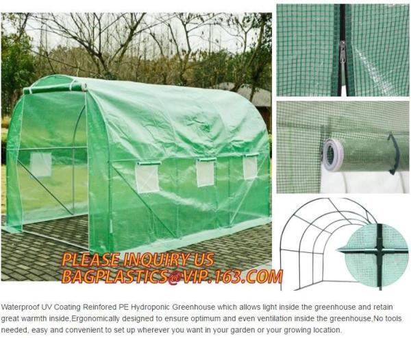 Hydroponic Grow Tent Kits, Mylar Grow Tent, 600D Gardening Green House, Polytunnel, Mini Walk-in Greenhouse