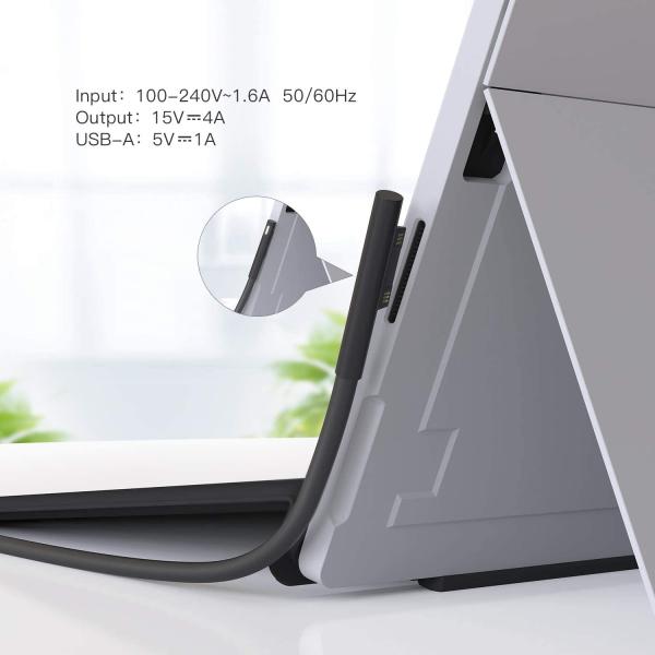 Surface Pro Surface Laptop Charger 44W 15V 2.58A Power Supply Compatible Pro 6 7 4  3 Pro X