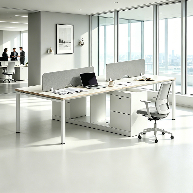 Modular Workstations Office Workstation Desks with 25mm Thick Desktop and 2 4 6 Seater Configurations