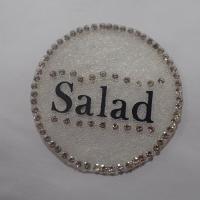 Diamond Iron On Clothing Embroidery feito sob encomenda remenda o grande logotipo da forma 3D