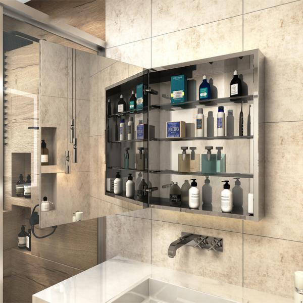 Anti Fog LED Bathroom Mirror Cabinet 4000K 5000K Smart LED Mirror Cabinet
