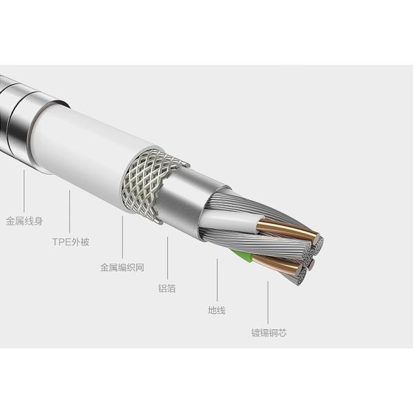 Outdoor Travel Quick Charging Spring USB Data Cable Colorful 5V 2.1A Nickel Plated