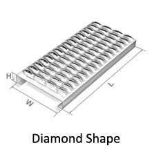 Diamond Hole Safety Grating Safety for Walk Way With Slip-Resistant