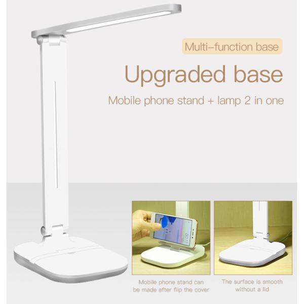 Лампа с регулируемой яркостью, складная лампа исследования ABS 2000MAH чтения стола 7W