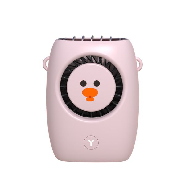 Custom Logo Mini Neck Fan With Power Bank 3 Speed Lightweight Portable USB Rechargeable