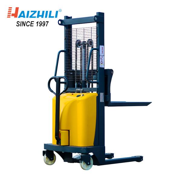 1000kg 1.6m Semi Electric Forklift , Single Mast General Industrial Equipment