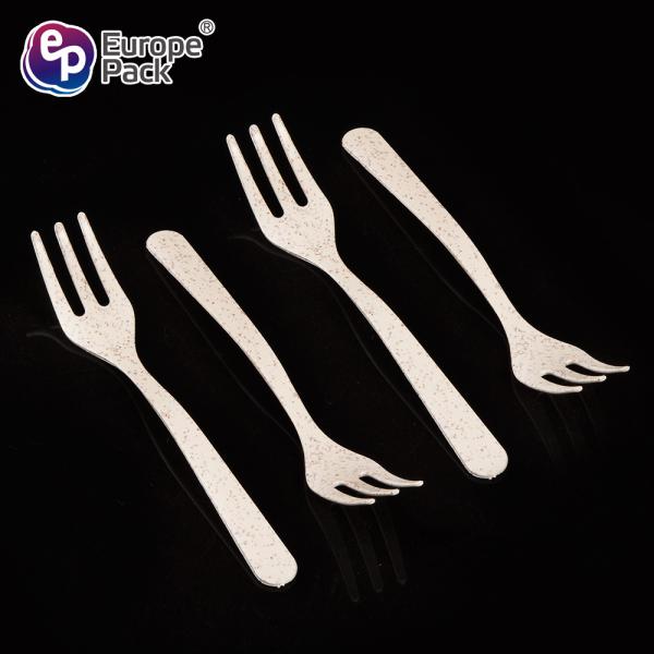 New arrival disposable biodegradable 3.7 cute wheat straw fork