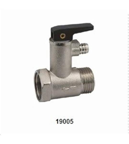 19005 Brass Ball Valve , Water Heater Pressure Valve Brass forging by owned plant