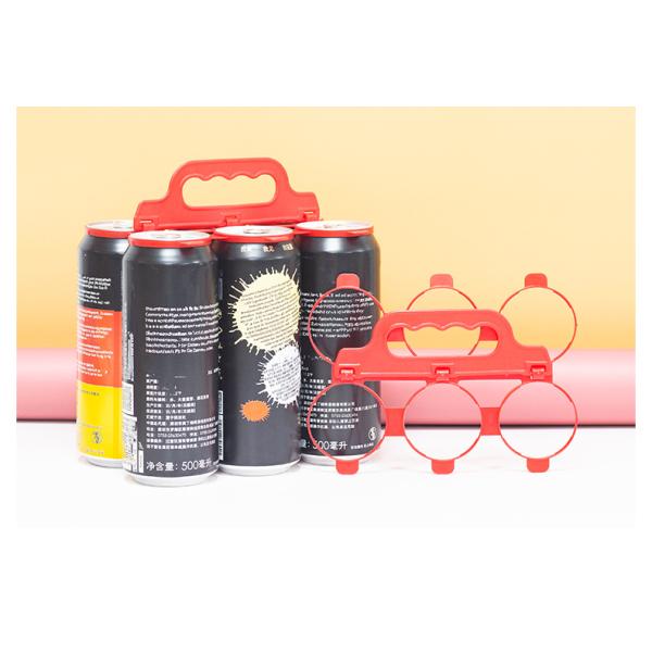4-pack and 6-pack Plastic Handle for Beverage Beer Cans in Red Yellow Black Blue Green