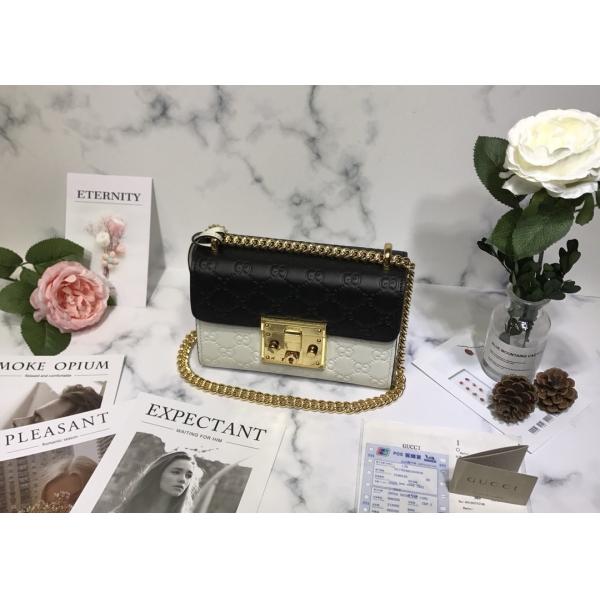 Retro Art Padlock Chain Handbag Monogram Leather Many Stars Love 13cm Width