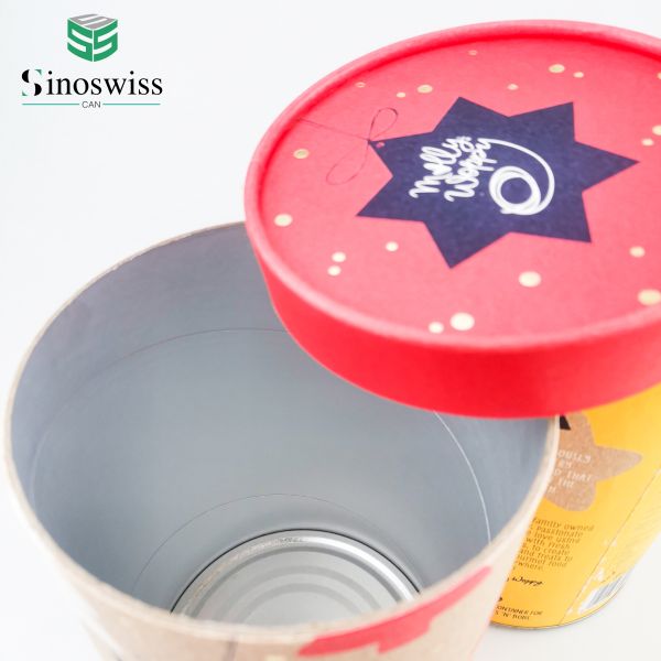 Color Printed Cylindrical Paper Tube Gift Box Packaging For Candy Chocolate Treats
