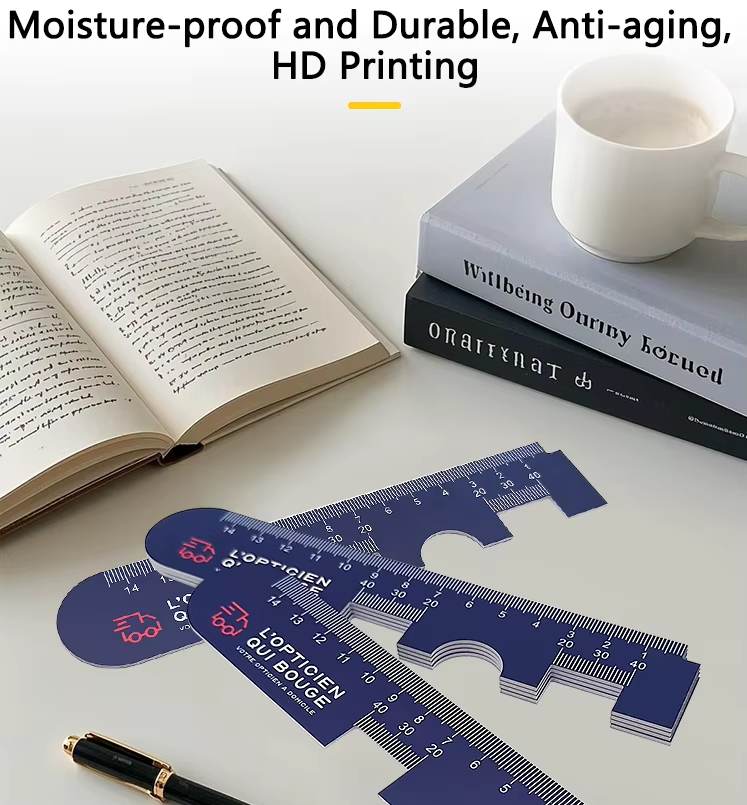 Custom Plastic Pd Ruler 14cm Flexible Anti-Tear Multifunction Optician Manual Optical Tag