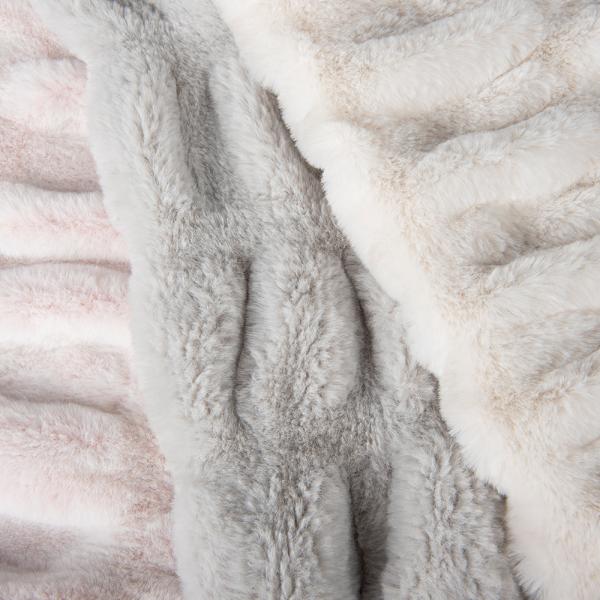 Soft Comfortable 100% Polyester Home Textiles Fabric For Mattress Faux Rabbit Fur