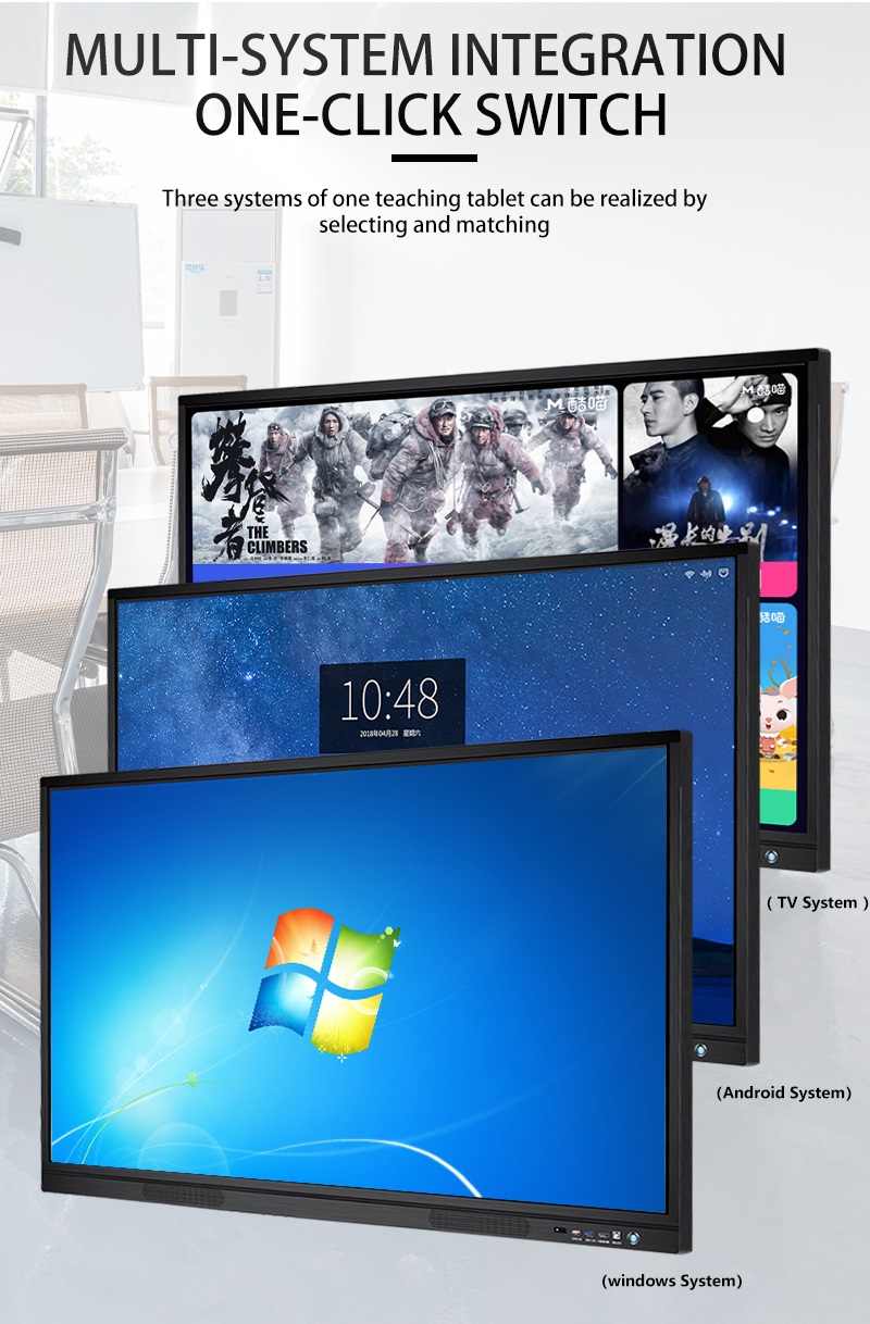 Дюйм цифров взаимодействующее Whiteboard андроида 75 выигрыша 10, решения цифров Whiteboard