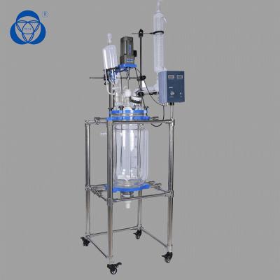 Embarcação de reator alta do vidro de Borosilicate, paredes de vidro do dobro do reator da única camada