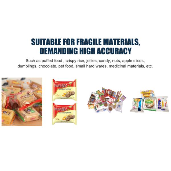 Using Large Touch Screen Panel Spageti Gum High Speed Candy Packing Machine For Food Packing