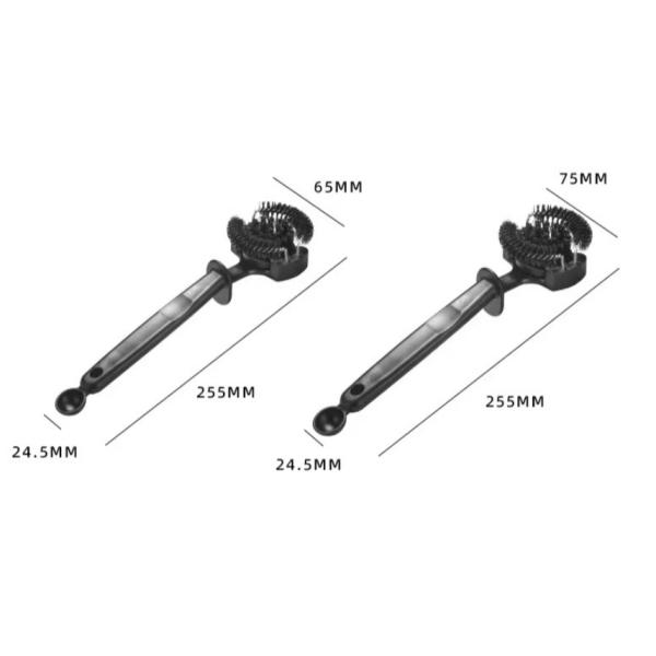 51/58mm Coffee Machine Head Cleaning Brush Circular Coffee Brush Long Handle Brewing Heads Cleaning Brush Kitchen Cleaning Tools