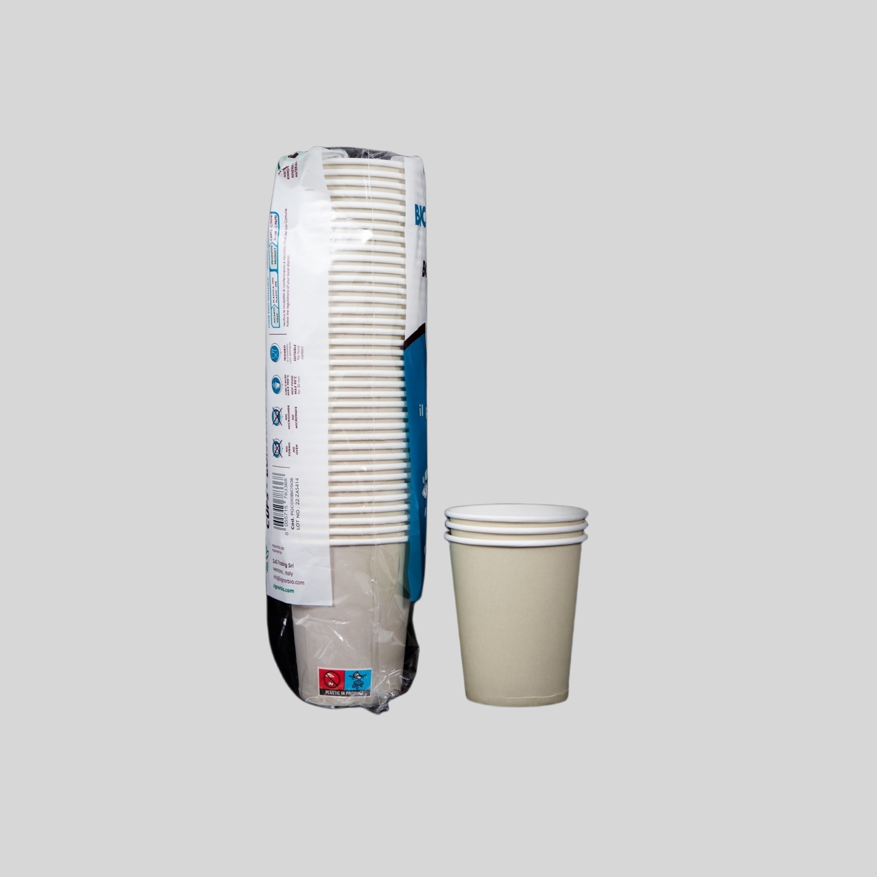 OEM Single Wall Paper Cup Custom Printed Logo Biodegradable 18PE 150-300GSM Disposable