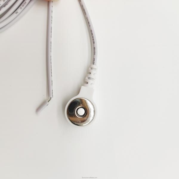 Custom ECG Cables 1 Lead 4.0mm Electrode Snaps Medical Device Cables