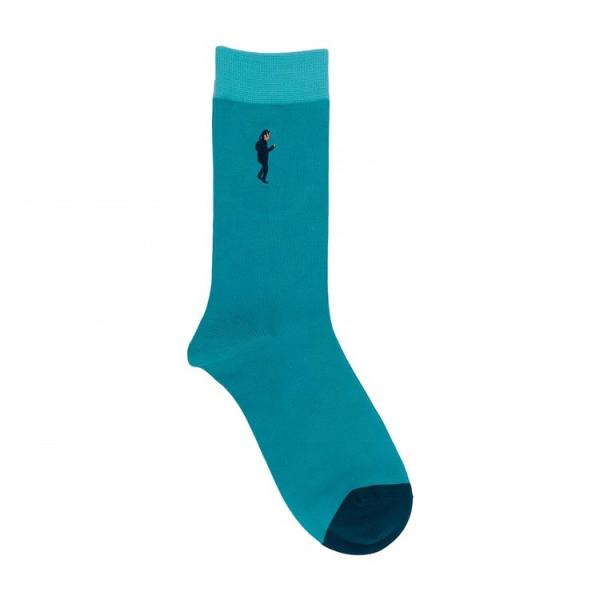 Knitted Daily Socks for Women Red Blue Cute Printed Non-slip Embroidery Customized Socks