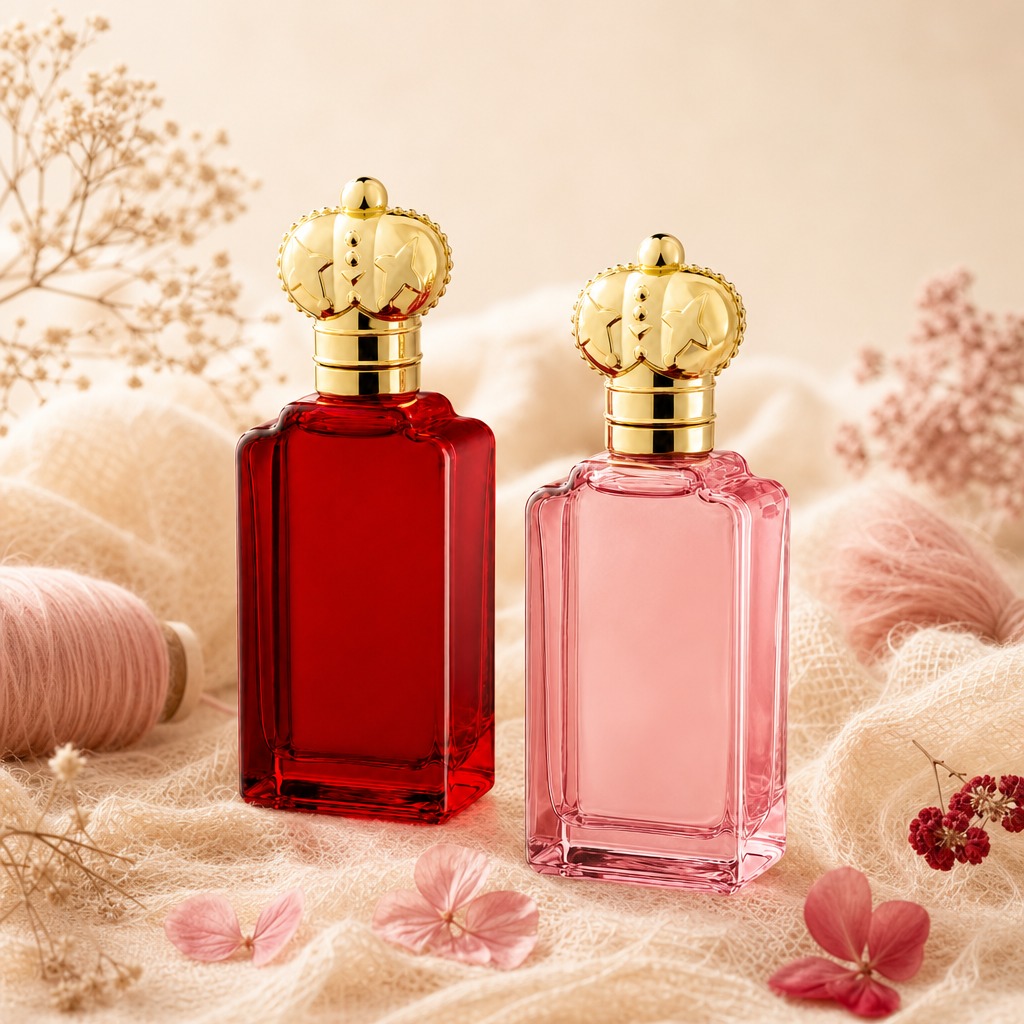 50ml Glass Perfume Bottles Luxury Rectangular Custom Wholesale With Crown Cap