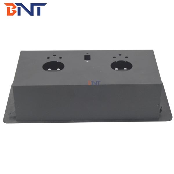 Built in table flush mount power and data desk mounted socket box