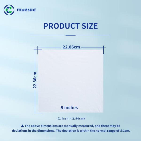 4 чистка Spunlace бумажной промышленности чистой комнаты дюйма 60g сухая Nonwoven обтирает