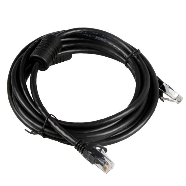 24AWG Black Ethernet Cable Cat 6 , RJ45 Connector 100 Ft Ethernet Cord