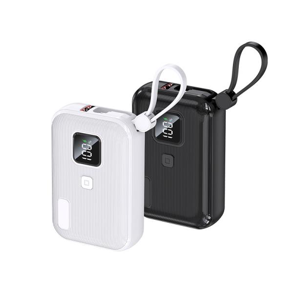 Mini Power Bank portátil 10000mAh 22,5W PD com PD22,5W de entrada e 21700 tipo de bateria