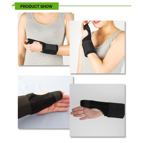 New type good selling black composite cloths wrist thumb protect brace