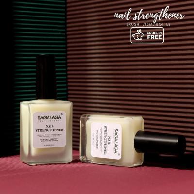 15ml Glass Bottle Air Dry Nail Strengthener SAGALAGA Private Label for Nail Strengthening and Care