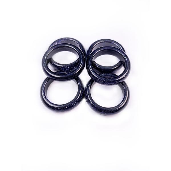 Unique Feng Shui Natural Stone Rings Polished Turquoise Tiger Eye Sodalite Blue Sand Great for Woman's Jewelry Collection